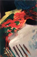 Regina Liedtke, Malerei: Boden 1983, 1,40 x 0,95 m / Mischtechnik auf Nessel